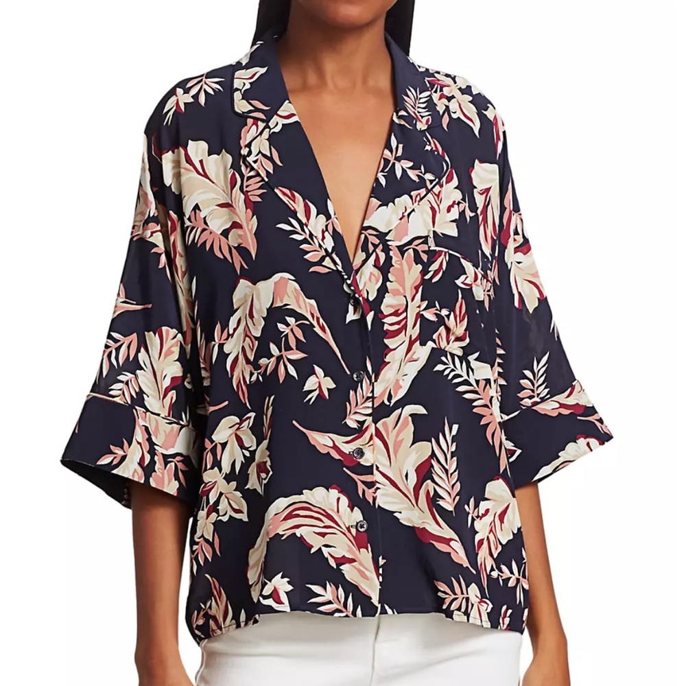 JOIE Desmonda Floral Button Up Blouse